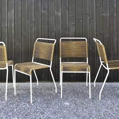 Sedia da pranzo contemporanea - Doline  - BOQA - da esterno / da interno / in lino
