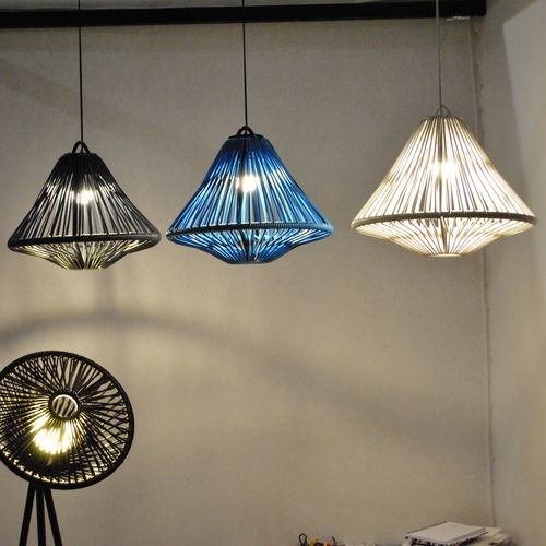 Lampada a sospensione - Wixit - BOQA - in acciaio / in PVC / in corda