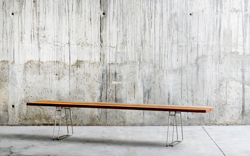 Panca contemporanea - SES 2  - qowood - in rovere / in pino / in acciaio inossidabile
