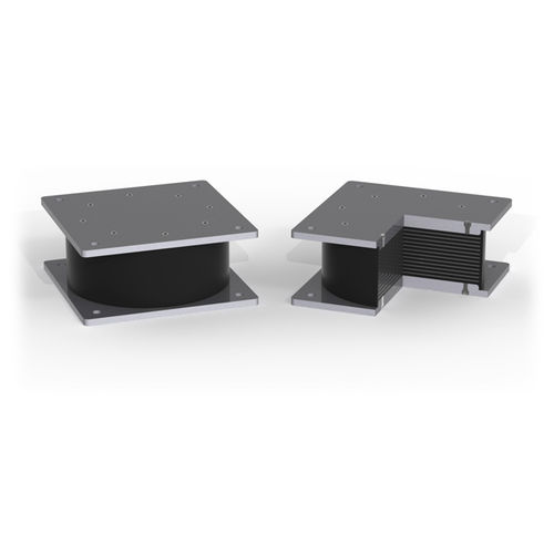 Apparecchio d'appoggio antivibratorio - E-SAFE : HRDB - Agom Metal Rubber engineering - sismico / in acciaio / in elastomero