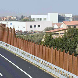 Barriera antirumore con pannelli modulari - CIR ambiente - in corten / per strada