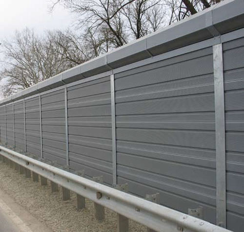 Barriera antirumore con pannelli modulari - POLYGON  - CIR ambiente - in acciaio / in acciaio galvanizzato / in lana minerale