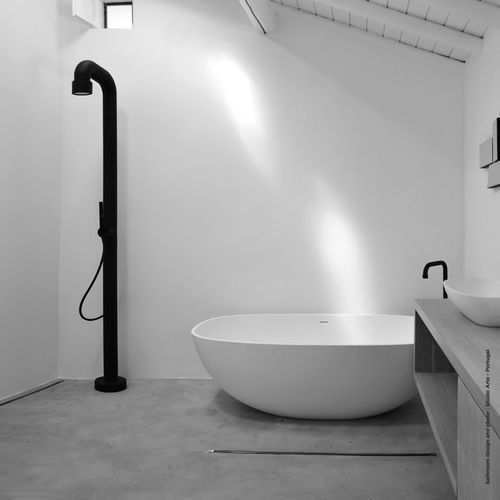 Colonna doccia su piede - SOHO - JEE-O GmbH - contemporanea / con doccia a mano / con rotaia