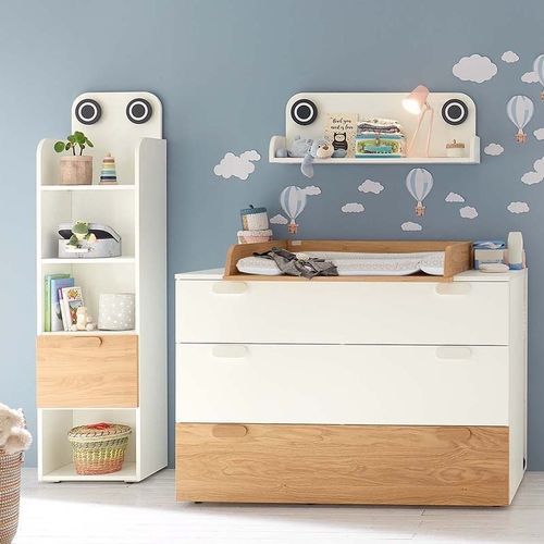 Cassettone contemporaneo - MINIMO - NOW! By Hülsta - in legno laccato / in quercia naturale / rettangolare