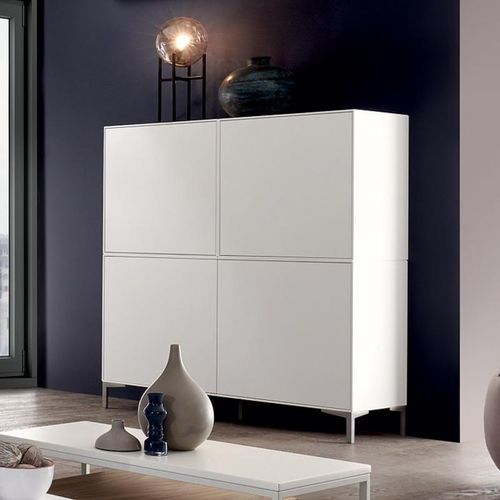 Credenza alta - EASY - NOW! By Hülsta - contemporanea / in legno laccato / con ante battenti