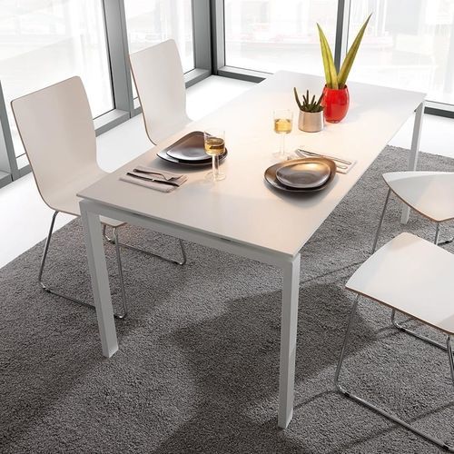 Tavolo da pranzo contemporaneo - ET 22 - NOW! By Hülsta - in legno laccato / con supporto in legno laccato / rettangolare
