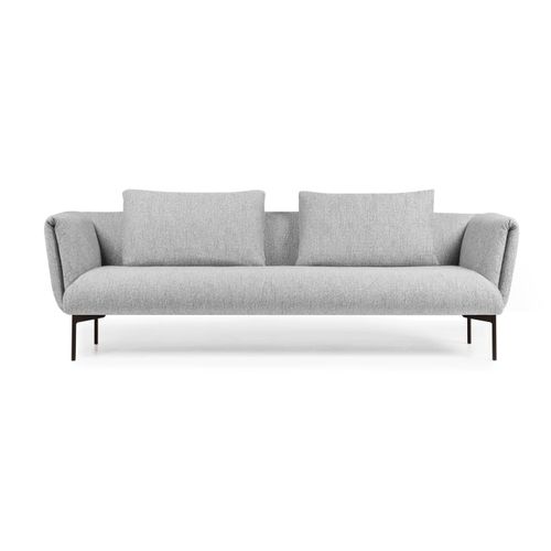 Divano contemporaneo - IMPRESSION - prostoria - in tessuto / grigio / bianco