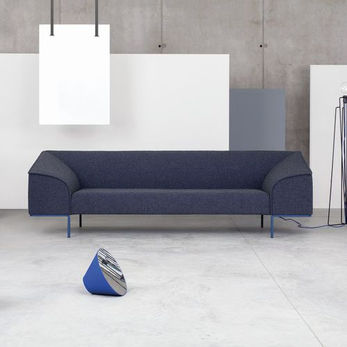 Divano d'angolo - SEAM - prostoria - contemporaneo / in tessuto / in pelle