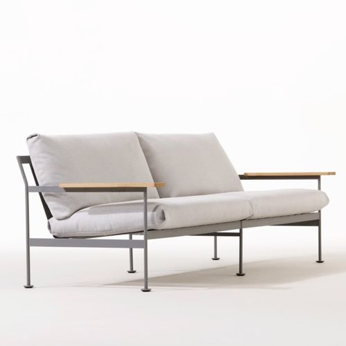 Divano contemporaneo - Jugo  - prostoria - da giardino / in tessuto / in legno