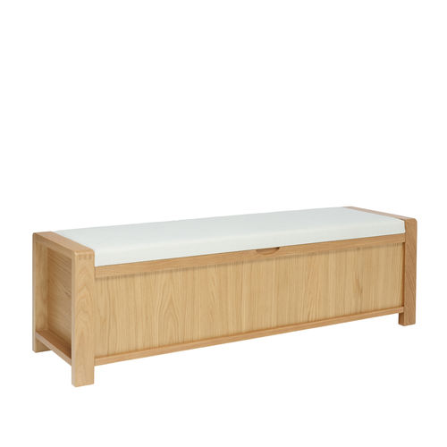Divanetto imbottito contemporaneo - BOSCO - ercol - in tessuto / in rovere / con contenitore