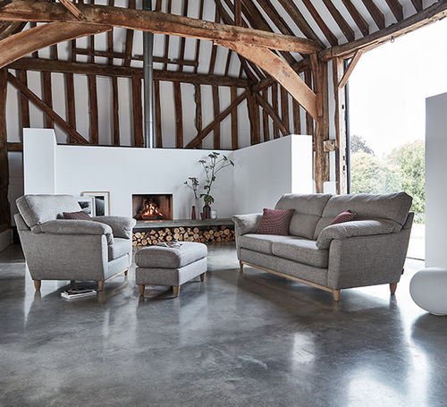 Poggiapiedi contemporaneo - ADRANO - ercol - in tessuto / in rovere