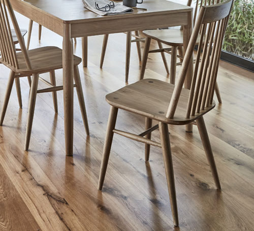 Sedia da pranzo contemporanea - CAPENA : 3562 - ercol - da interno / in rovere / con cuscino rimovibile