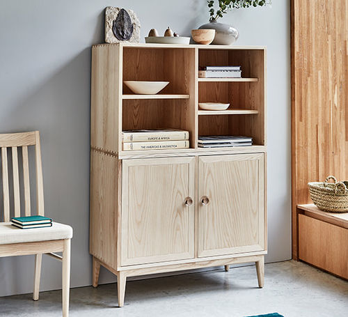 Credenza alta - NOVOLI : 4355(H) - ercol - classica / in frassino / con ripiano