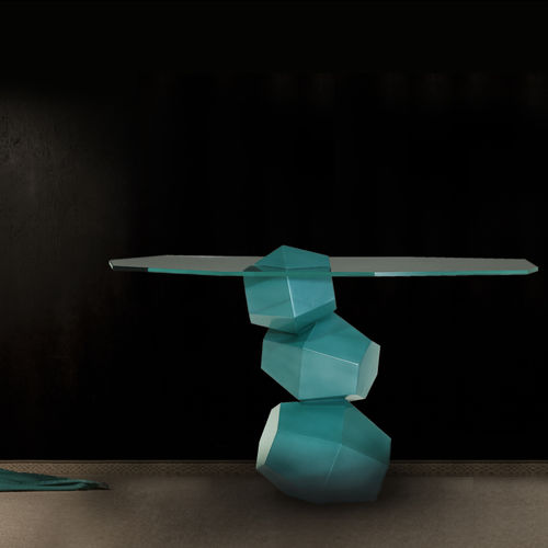 Consolle design originale - EQUILIBRIUM - Amu- Inspiration Design - in vetro / per uso residenziale / da interno