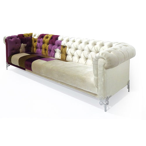 Divano chesterfield - PESSOA - Amu- Inspiration Design - in tessuto / multicolore / 3 posti