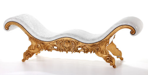 Divanetto imbottito design nuovo barocco - IMPERIO  - Amu- Inspiration Design - con supporto in legno / bianco