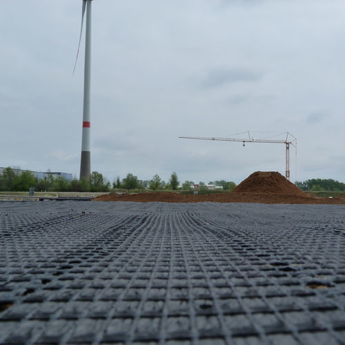 Geogriglia di protezione - Fortrac T - Huesker - di consolidamento / per fondazione / per lavori pubblici