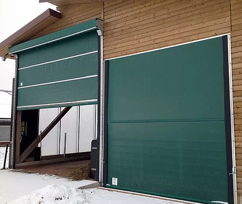 Porta industriale avvolgibile - Lubratec® - Huesker - in gomma / in alluminio / elettrica