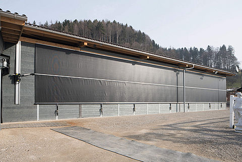 Porta industriale avvolgibile - Lubratec® - Huesker - in alluminio / automatica / per hangar