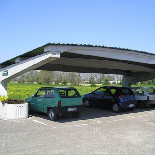 Tettoia per posto-auto contract - CARPORTS - Paver - con pannelli solari / in calcestruzzo