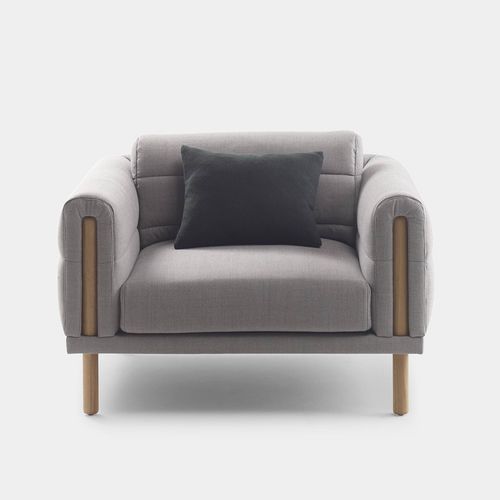 Poltrona contemporanea - Abric - Bosc - in tessuto / in faggio / colore personalizzabile