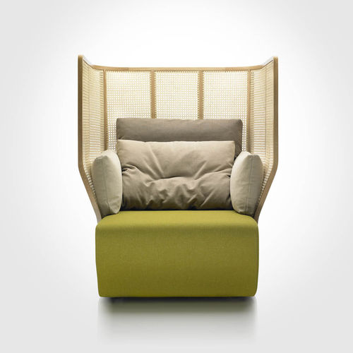 Poltrona contemporanea - Xistera - Bosc - in tessuto / in rovere / in rattan