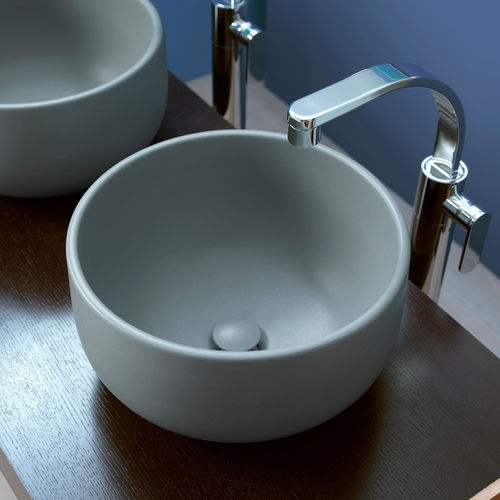 Lavabo da appoggio - SALTODACQUA - FLAMINIA - in ceramica / lucido / finitura opaca