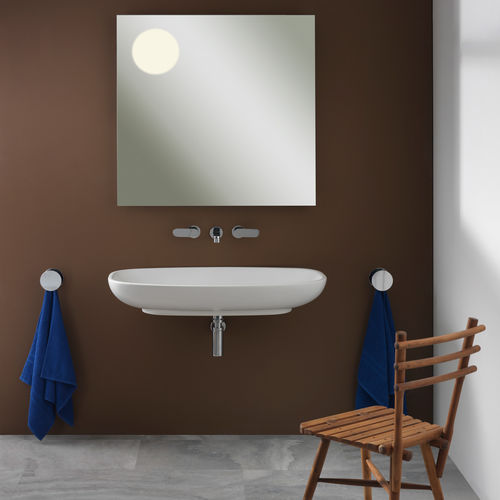 Lavabo sospeso - NUDA 85 - FLAMINIA - in ceramica / lucido / finitura opaca