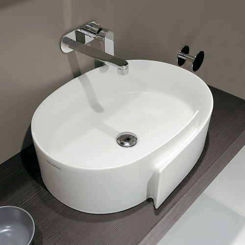 Lavabo da appoggio - ROLL 56 - FLAMINIA - in ceramica / lucido / finitura opaca