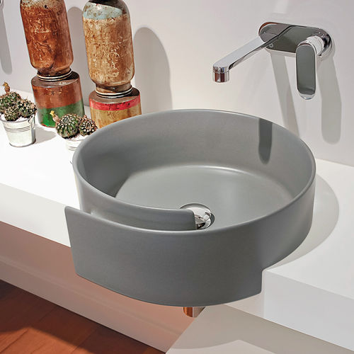 Lavabo da semincasso - ROLL 44 - FLAMINIA - in ceramica / lucido / finitura opaca