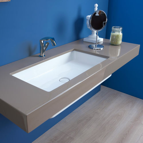 Lavabo sottopiano - MINIWASH 75 - FLAMINIA - in ceramica / lucido / finitura opaca