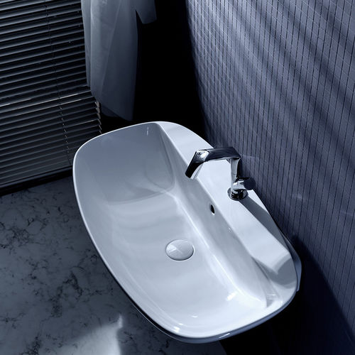 Lavabo sospeso - NUDASLIM 75 - FLAMINIA - in ceramica / lucido / finitura opaca
