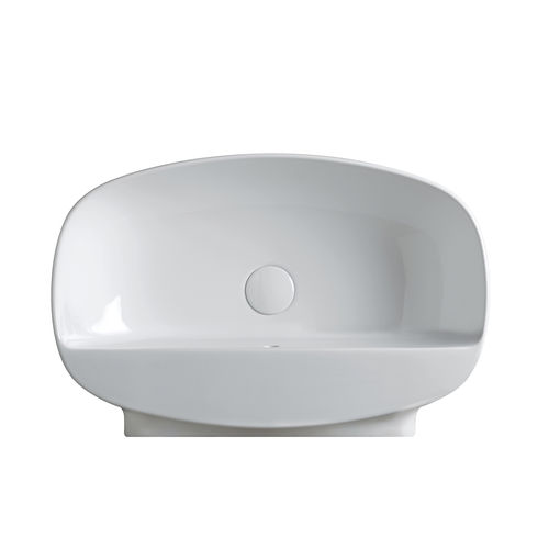 Lavabo sospeso - NUDASLIM 60 - FLAMINIA - in ceramica / lucido / ovale