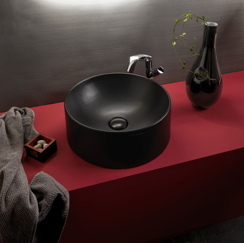 Lavabo da appoggio - TWINSET SLIM - FLAMINIA - in ceramica / lucido / finitura opaca