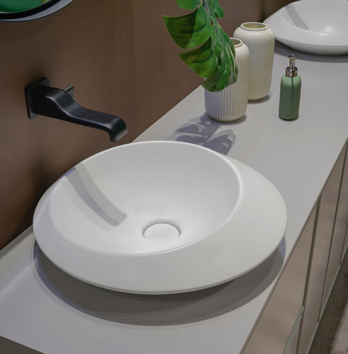 Lavabo da appoggio - SPIRE 48 - FLAMINIA - in ceramica / lucido / finitura opaca