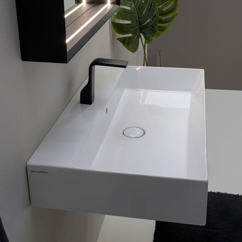 Lavabo sospeso - APPLIGHT 80 - FLAMINIA - in ceramica / rettangolare / 1 foro