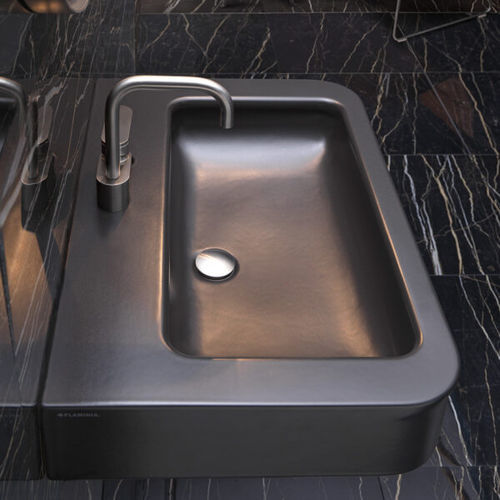 Lavabo sospeso - MA75L - FLAMINIA - in ceramica / lucido / finitura opaca