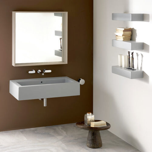 Lavabo sospeso - ACQUAGRANDE 100 - FLAMINIA - in ceramica / lucido / finitura opaca