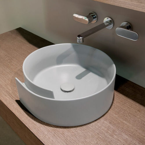 Lavabo da appoggio - ROLL 44 - FLAMINIA - in ceramica / lucido / finitura opaca