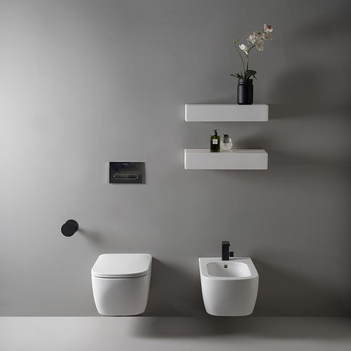 WC sospeso - PY118S - FLAMINIA - in ceramica / per uso residenziale / rettangolare