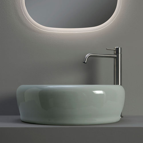 Lavabo da appoggio - Siena - FLAMINIA - in ceramica / rotondo / senza foro