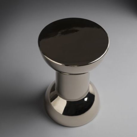 Sgabello moderno - SGABELLO ROCCHETTO PLATINO - FLAMINIA - in ceramica / con base in ceramica / con base centrale