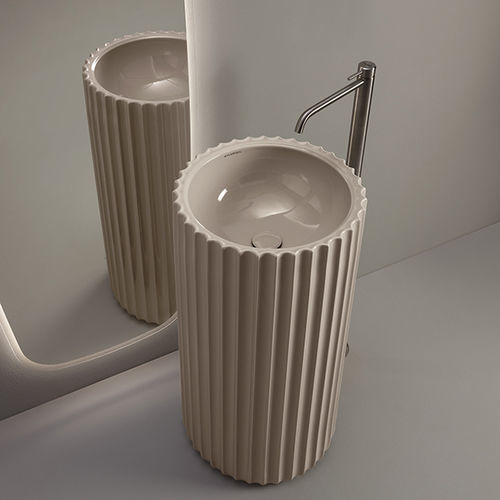 Lavabo autoportante - MONOSETTECENTO SE44C - FLAMINIA - in ceramica / lucido / finitura opaca