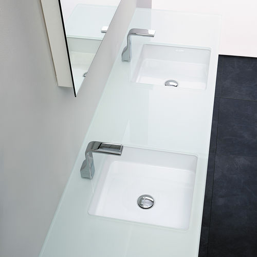 Lavabo sottopiano - MINIWASH 40 - FLAMINIA - in ceramica / con piano integrato / lucido