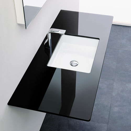 Lavabo sottopiano - MINIWASH 48 - FLAMINIA - in ceramica / con piano integrato / lucido