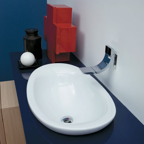 Lavabo da incasso - IO 75 - FLAMINIA - in ceramica / lucido / ovale