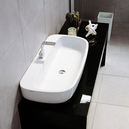Lavabo da appoggio - MONÒ 100 - FLAMINIA - in ceramica / lucido / finitura opaca
