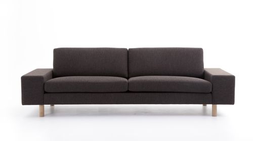 Divano contemporaneo - ARENA C24 - LK Hjelle - in tessuto / con rivestimento rimovibile / marrone
