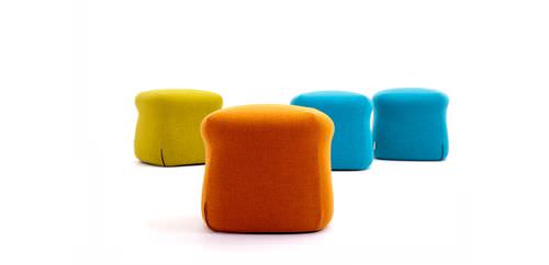 Pouf contemporaneo - BOY - LK Hjelle - in tessuto