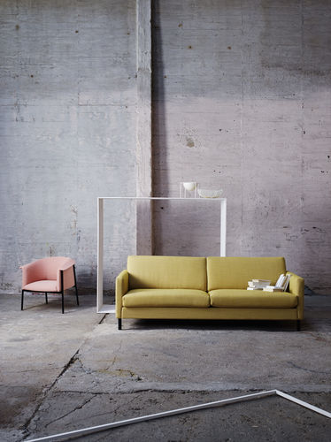 Divano contemporaneo - FAM - LK Hjelle - in tessuto / beige / 2 posti